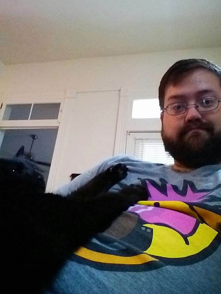 Coffee on the couch with the panther
