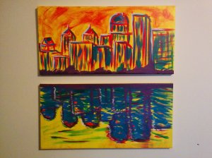 One of my smaller chores was hanging this bit of art in our living room.