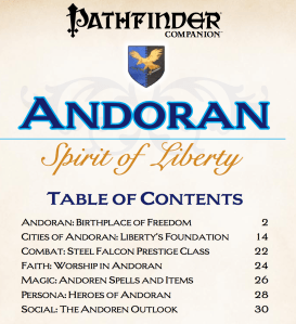 The table of contents may give you an idea of the material a Pathfinder Companion contains